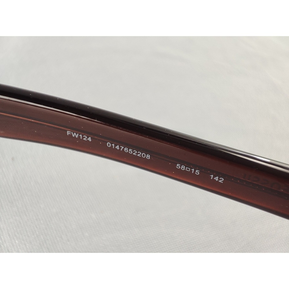 Fossil FW124 Brown Translucent Oversized Sunglasses Women's Butterfly 58-15-142 - Picture 10 of 10